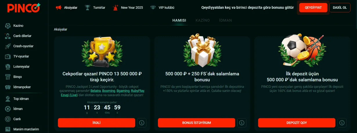 Pinup Casino Oyunçuları Üçün Bonuslar və Aksiyalar Pinup casino oyunçuları üçün bonuslar və aksiyalar